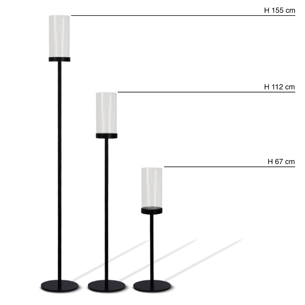 Qult Farluce Quinta Kerzenständer - Ø 22 cm, H 155 cm - höhenverstellbar - Sand