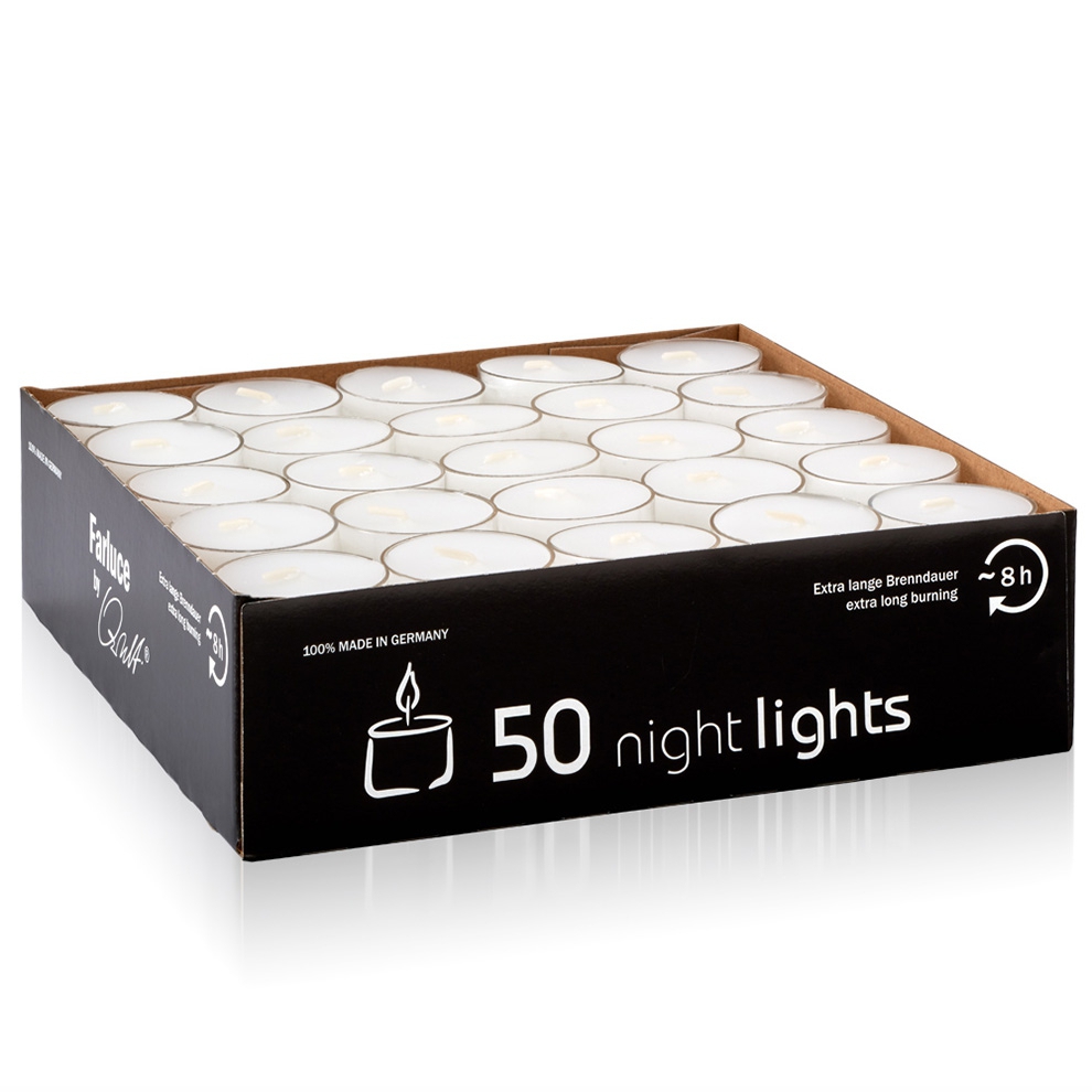 Qult Farluce Trend - Teelichthalter in Kerzenform - Vanille - Ø 8 cm H 18 cm - 4er Set