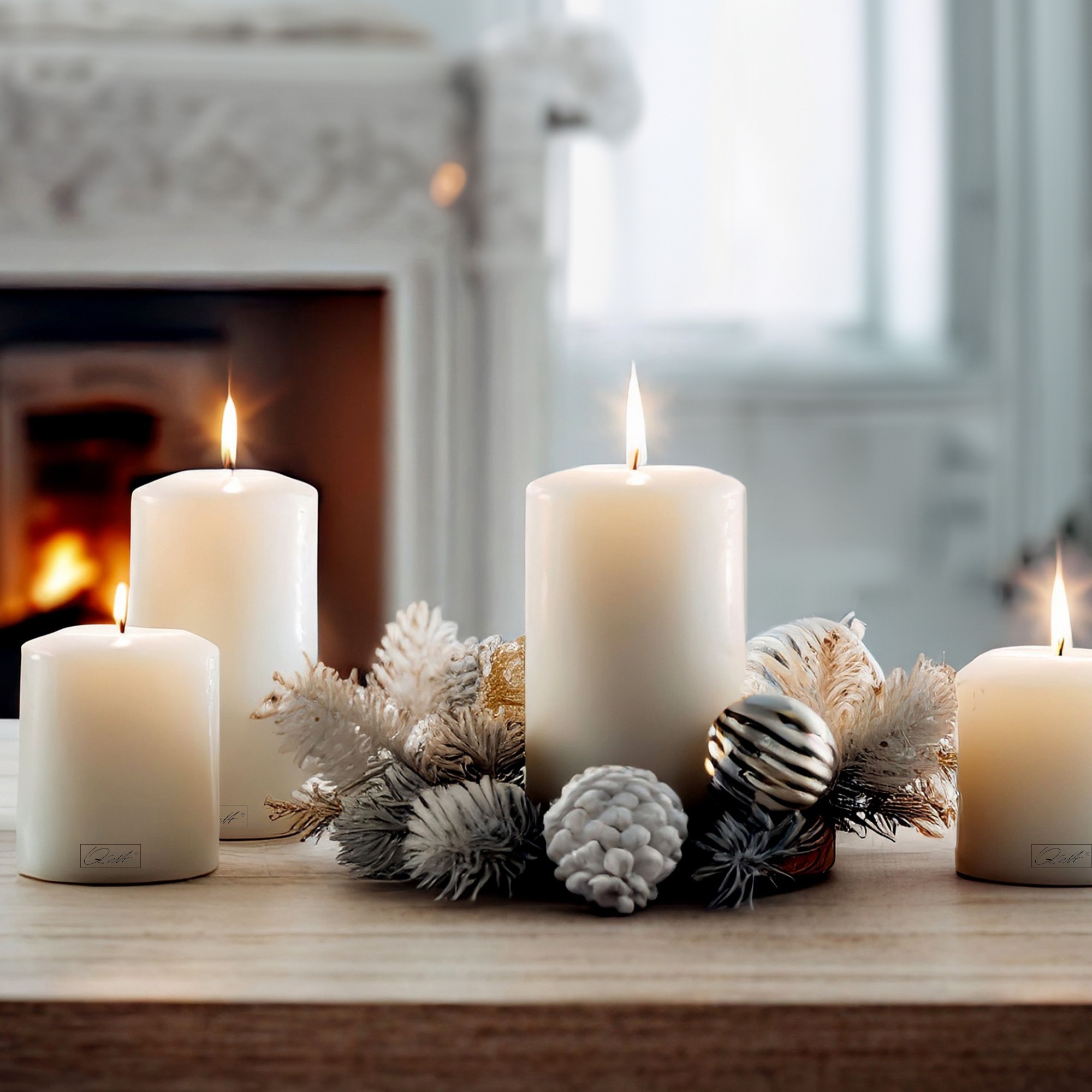 Qult Farluce Classic - Teelichthalter in Kerzenform Ø 12 cm; H 20 cm