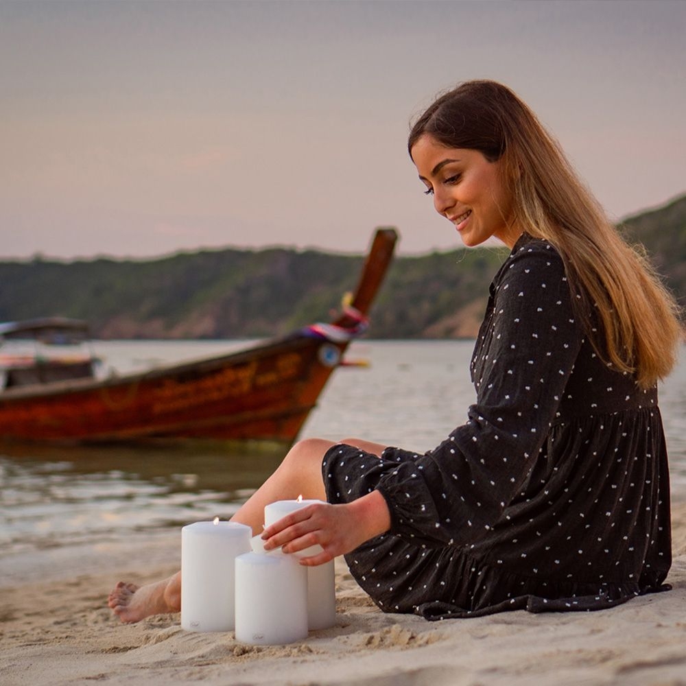 Qult Farluce Classic - 5er Set Teelichthalter in Kerzenform Ø 8 cm