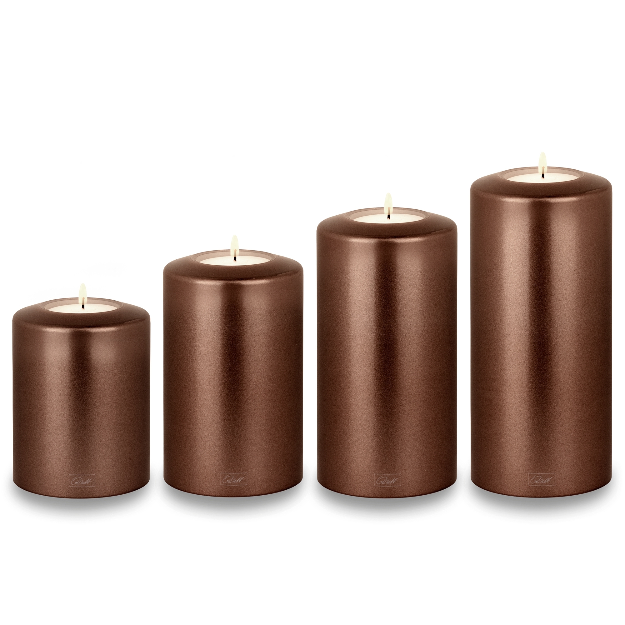 Qult Farluce Classic Metallic - Teelichthalter in Kerzenform - Bronze