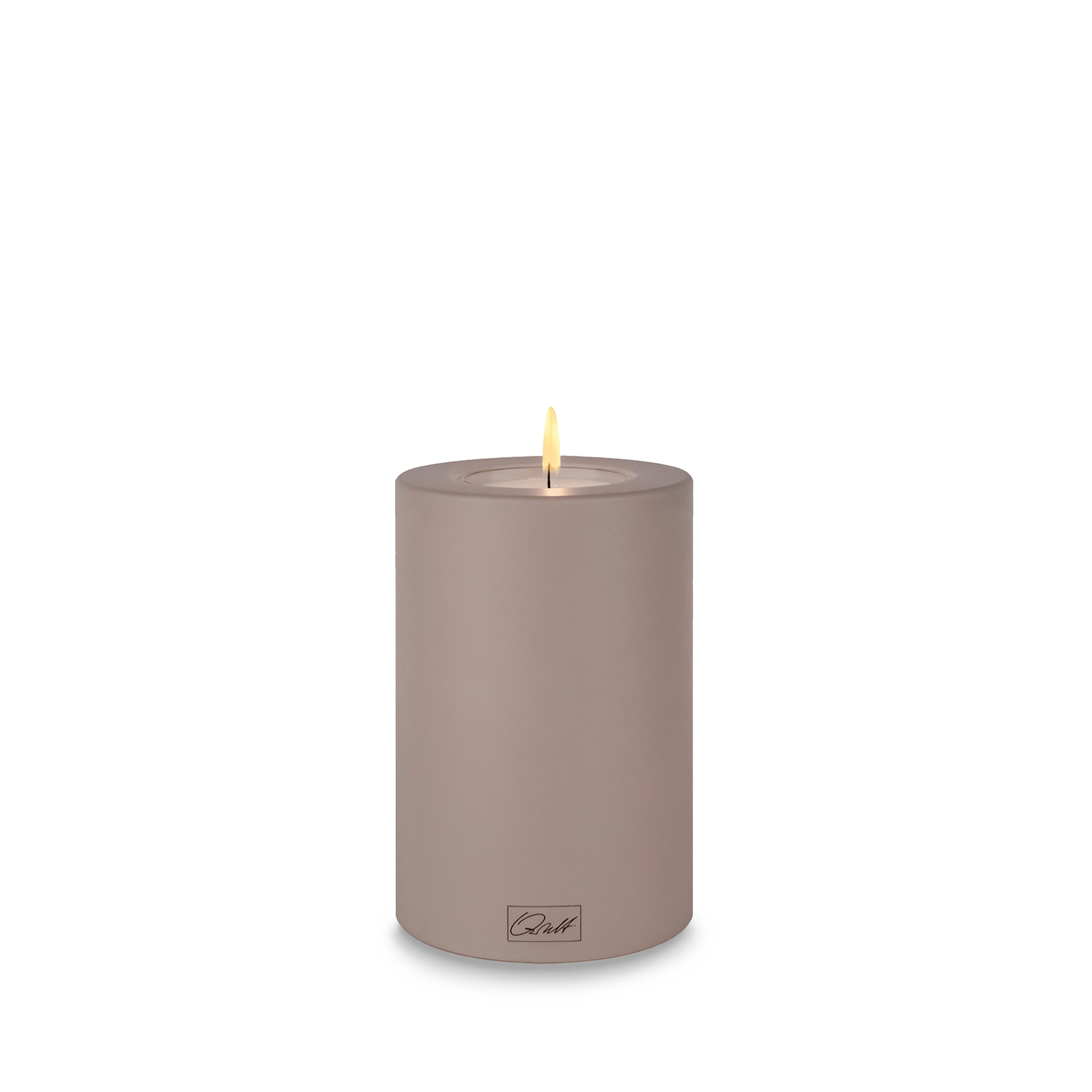 Qult Farluce Trend - Teelichthalter in Kerzenform - Taupe
