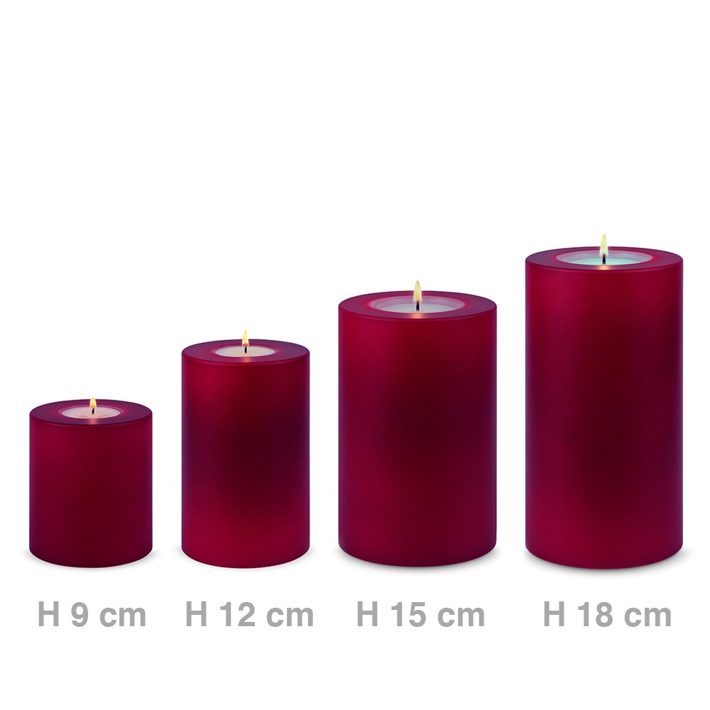 Qult Farluce Trend - Teelichthalter in Kerzenform - Merlot Red