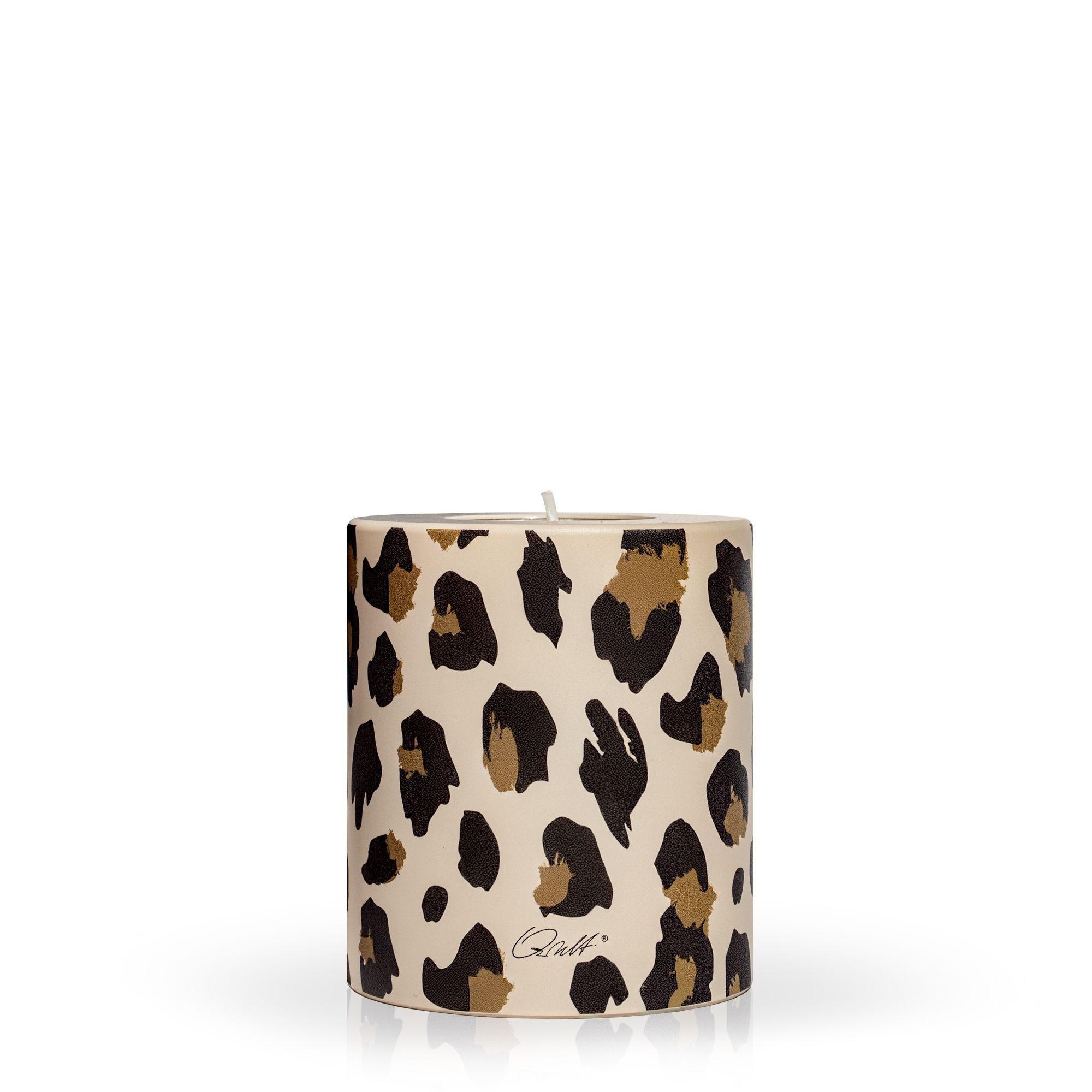 Qult Farluce Trend - Teelichthalter in Kerzenform LEO Ø 8 cm x H 9 cm