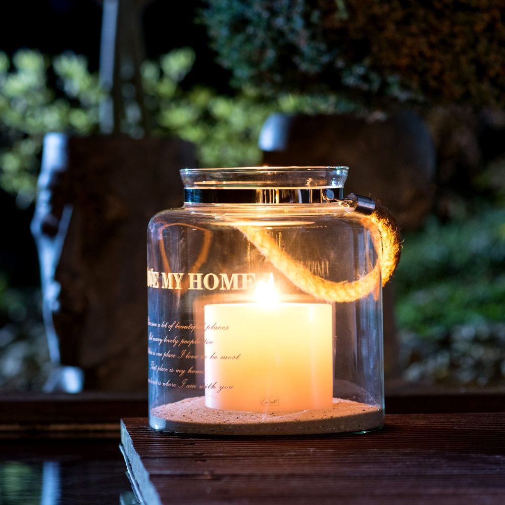Qult Farluce Trend - Teelichthalter in Kerzenform weiß Ø 10 cm H 8 + 12 cm - 2er Set