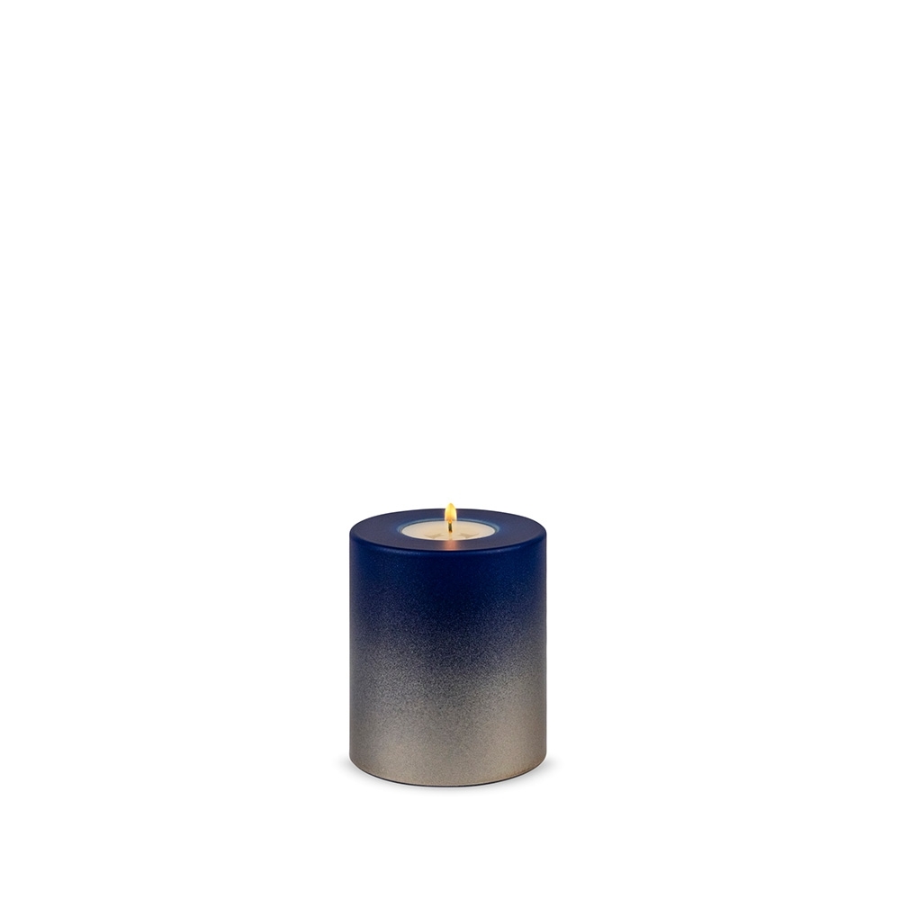 Qult Farluce Trend - Teelichthalter in Kerzenform - Levi - Nightblue / Cream Gold