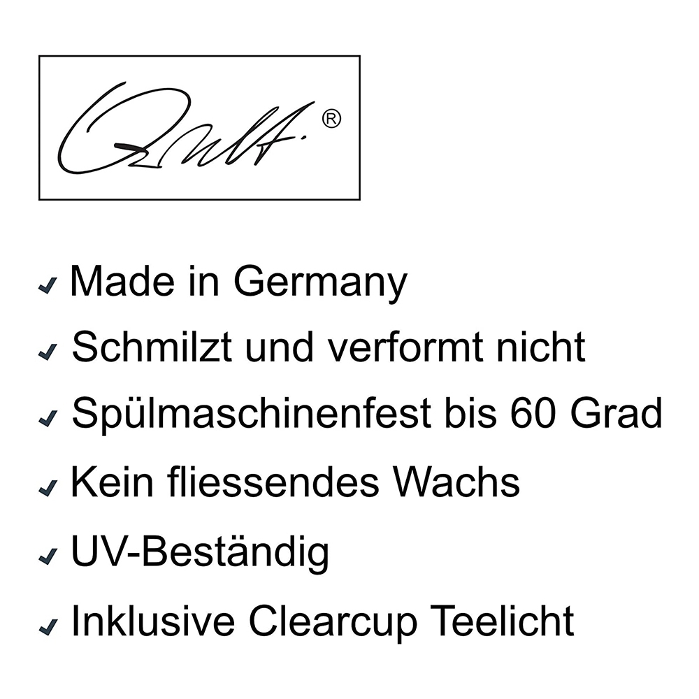 Qult Farluce Trend - Teelichthalter in Kerzenform - Levi - Merlot Red / Cream Gold