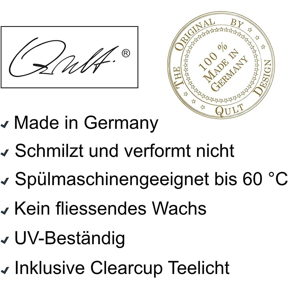 Qult Farluce Inside - 3er Set Teelichthalter in Kerzenform Ø 10 cm