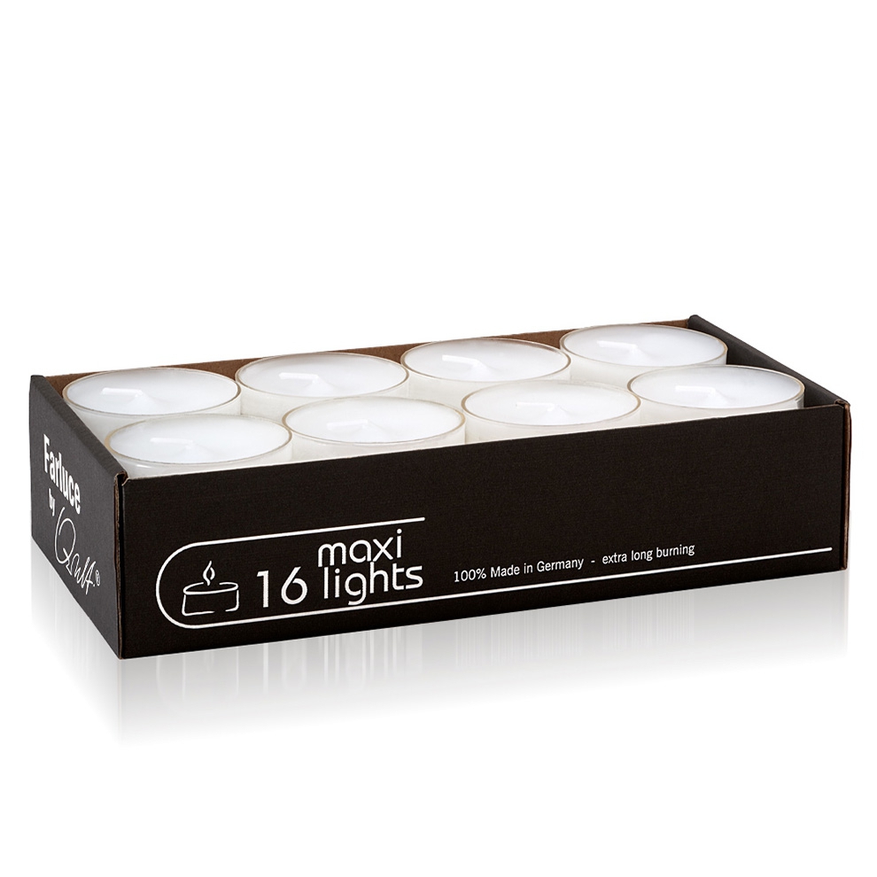 Qult Farluce Trend - Teelichthalter in Kerzenform weiß Ø 12 cm H 10 cm - 4er Set