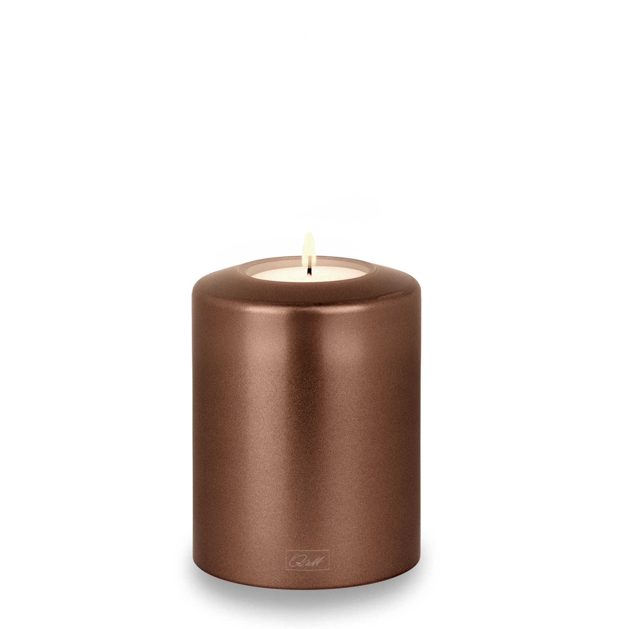 Qult Farluce Classic Metallic - Teelichthalter in Kerzenform - Bronze