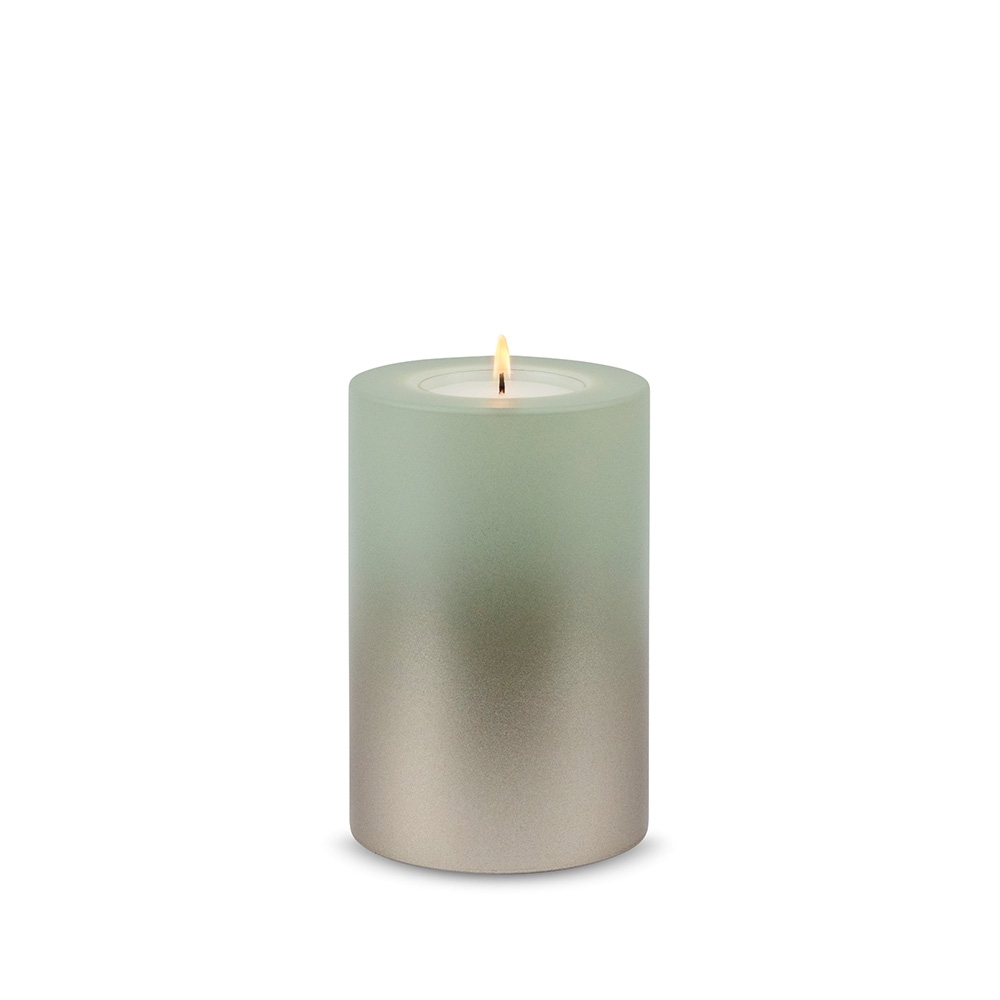 Qult Farluce Trend - Teelichthalter in Kerzenform - Levi - Desert Sage / Cream Gold