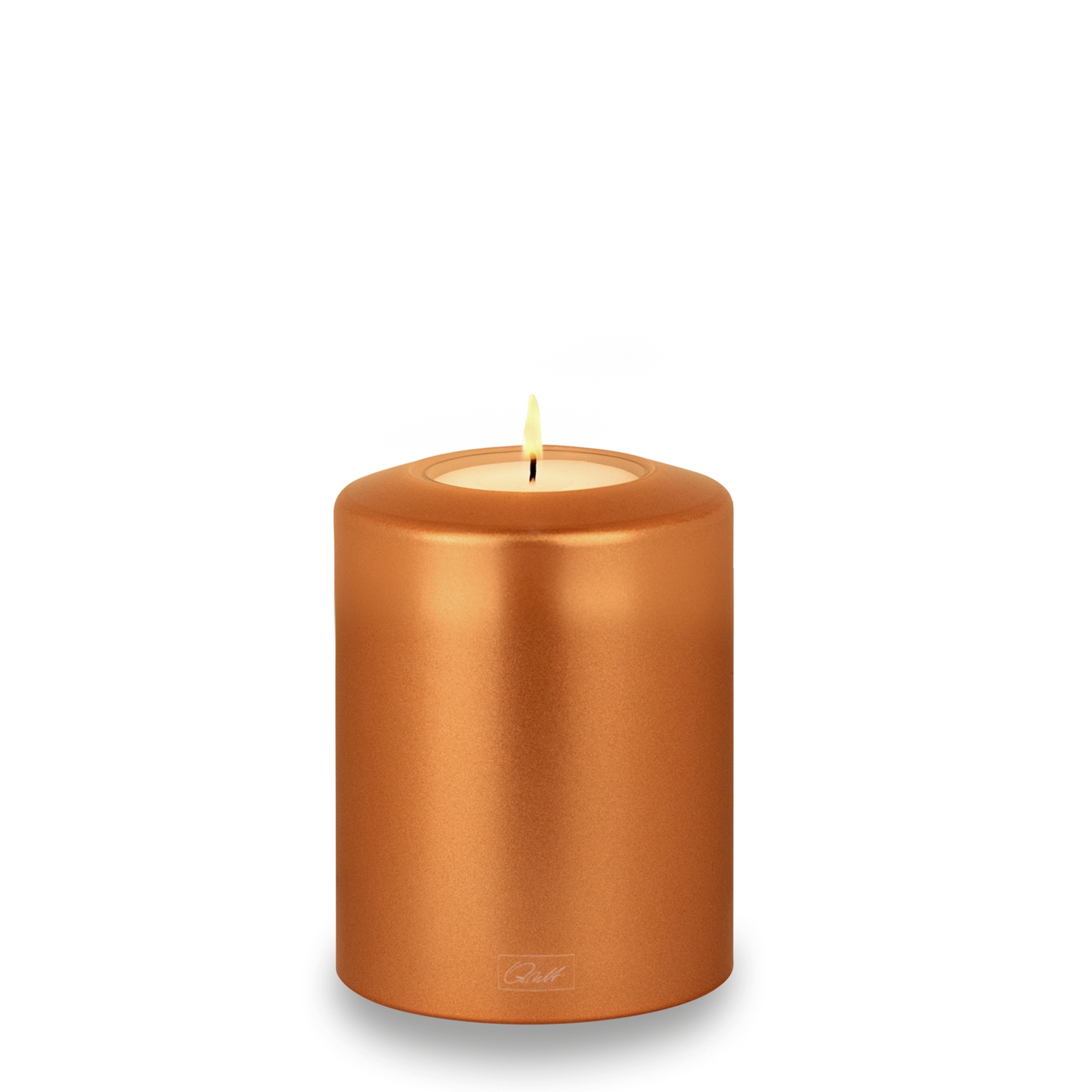 Qult Farluce Classic Metallic - Teelichthalter in Kerzenform - Kupfer