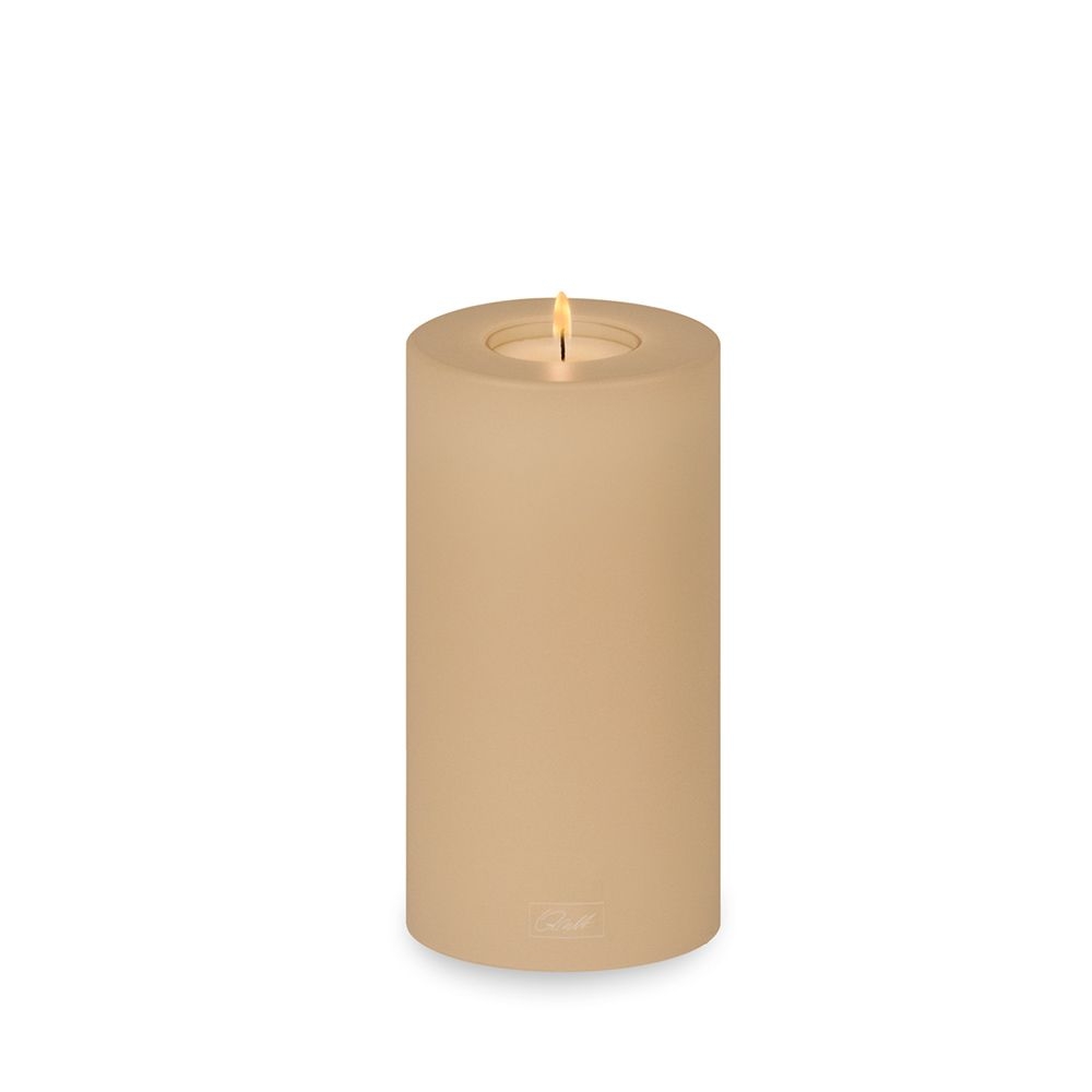 EDZARD theelichthouder vaste kaars Cornelius met diepliggend theelicht, hoogte 18 cm, ø 8 cm, voor standaard theelichtjes en transparant hogere theelichtjes, hittebestendig tot 90