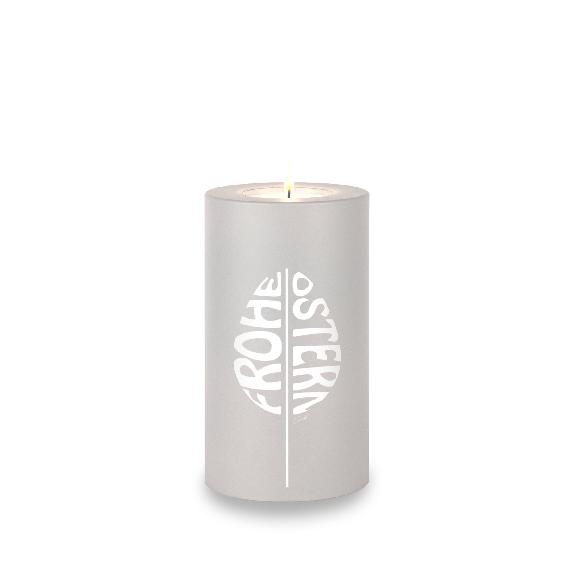 Qult Farluce Trend - Teelichthalter in Kerzenform - Cloud Grey