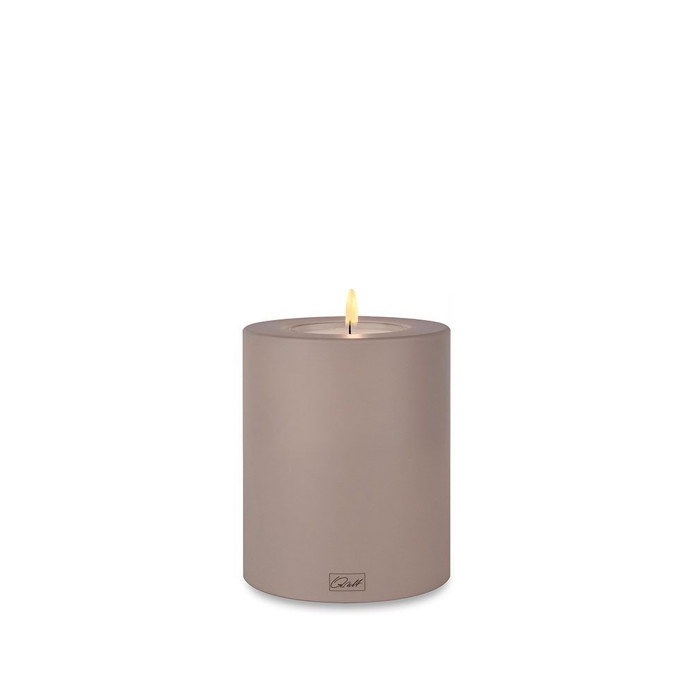 Qult Farluce Trend - Teelichthalter in Kerzenform - Taupe