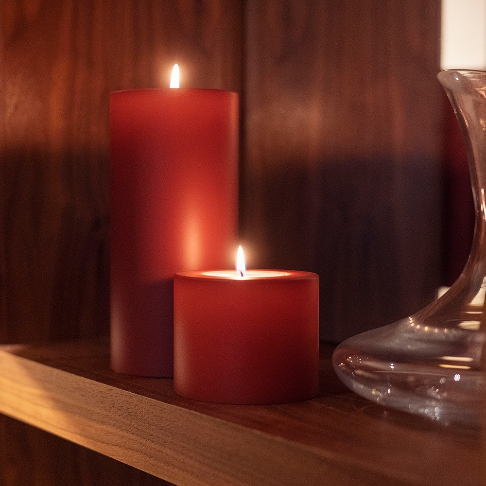 Qult Farluce Trend - Teelichthalter in Kerzenform - Roasted Brown
