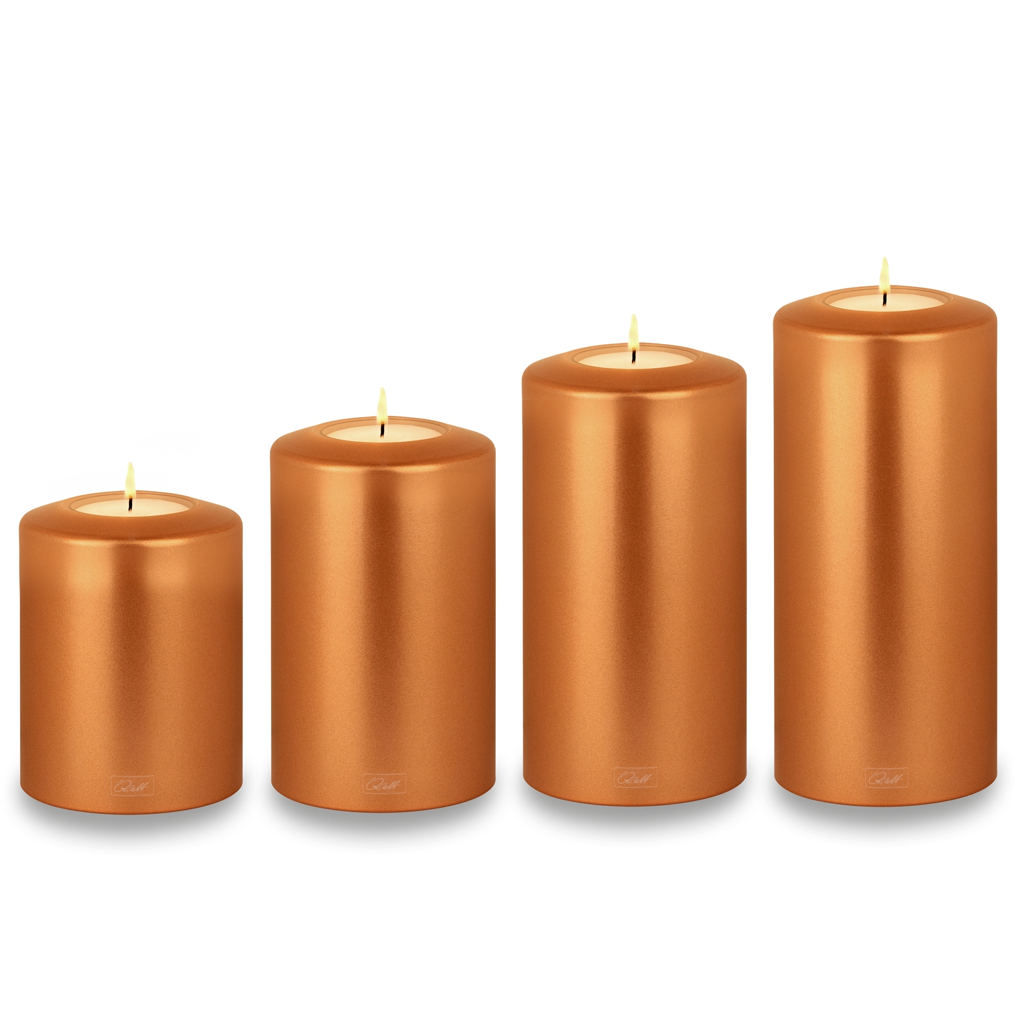 Qult Farluce Classic Metallic - Teelichthalter in Kerzenform - Kupfer