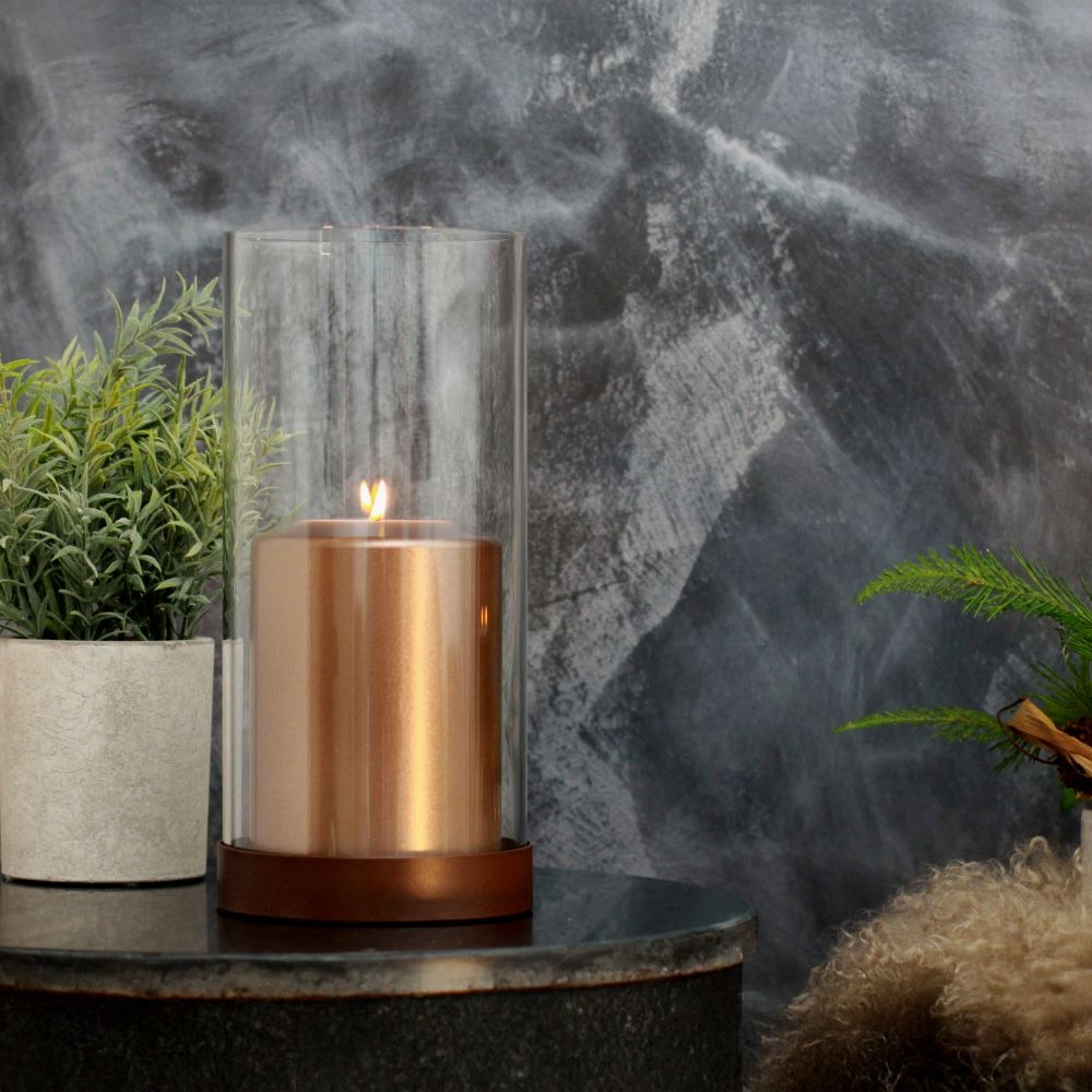 Qult Farluce Quinta Windlicht 12/25 aus Glas und Metall