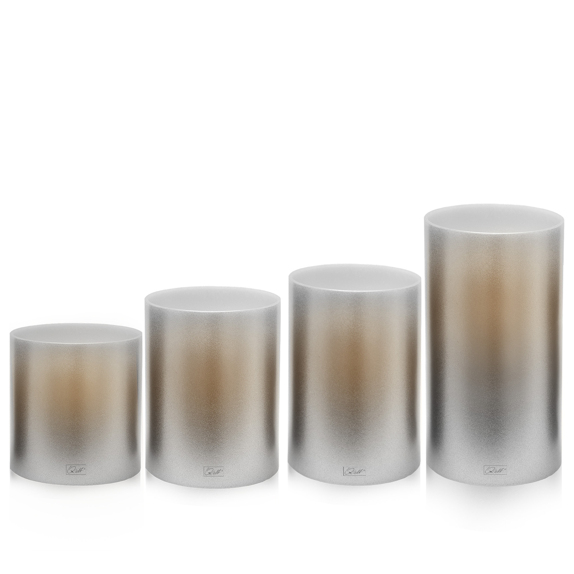 Qult Farluce Inside - Teelichthalter in Kerzenform Ø 8 cm - Silver