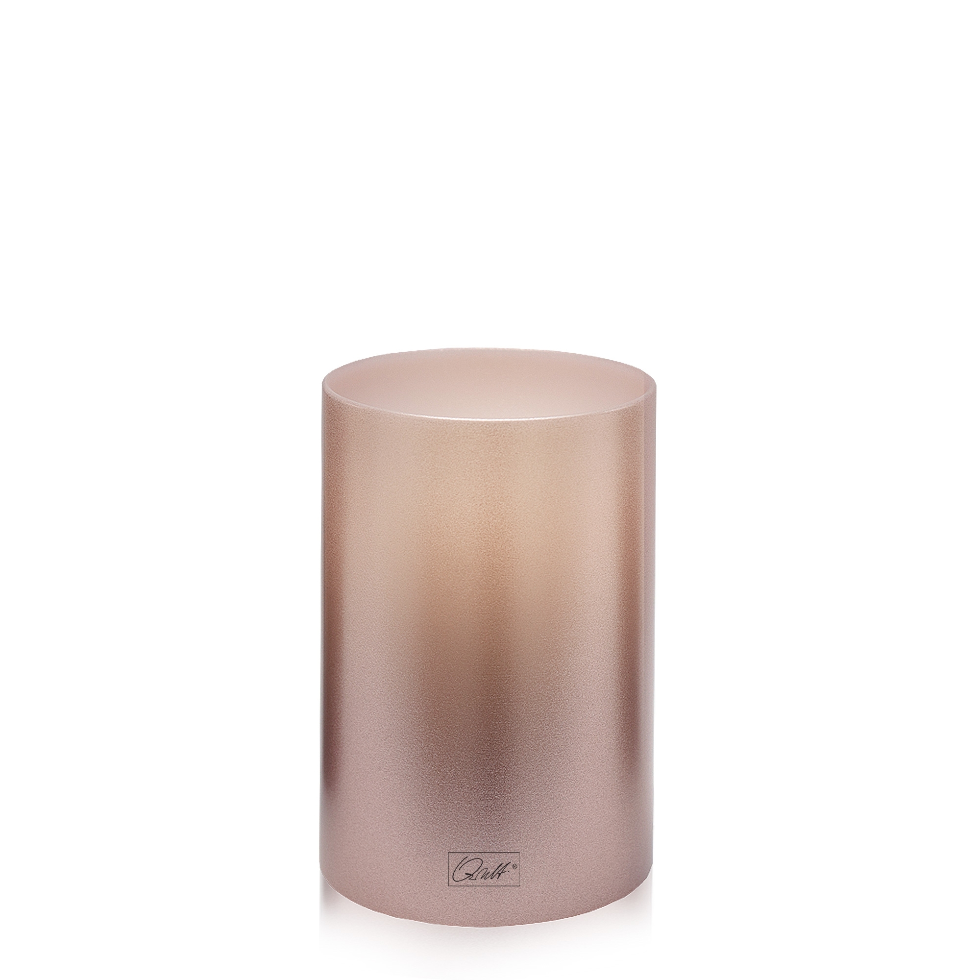 Qult Farluce Inside Metallic - Teelichthalter in Kerzenform Ø 8 cm - Rose Gold