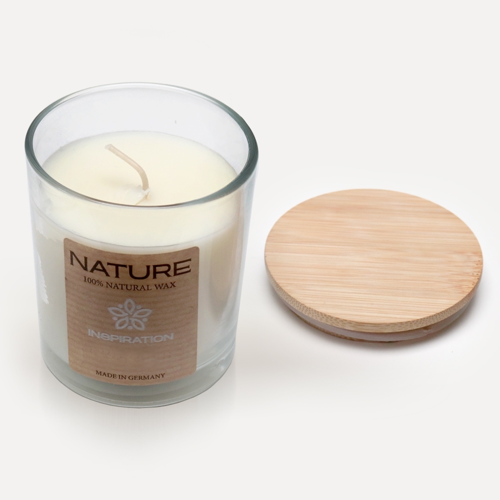 Qult Senses of Nature - INSPIRATION - Duftkerze im Glas inkl. Holzdeckel - Exotic Rose