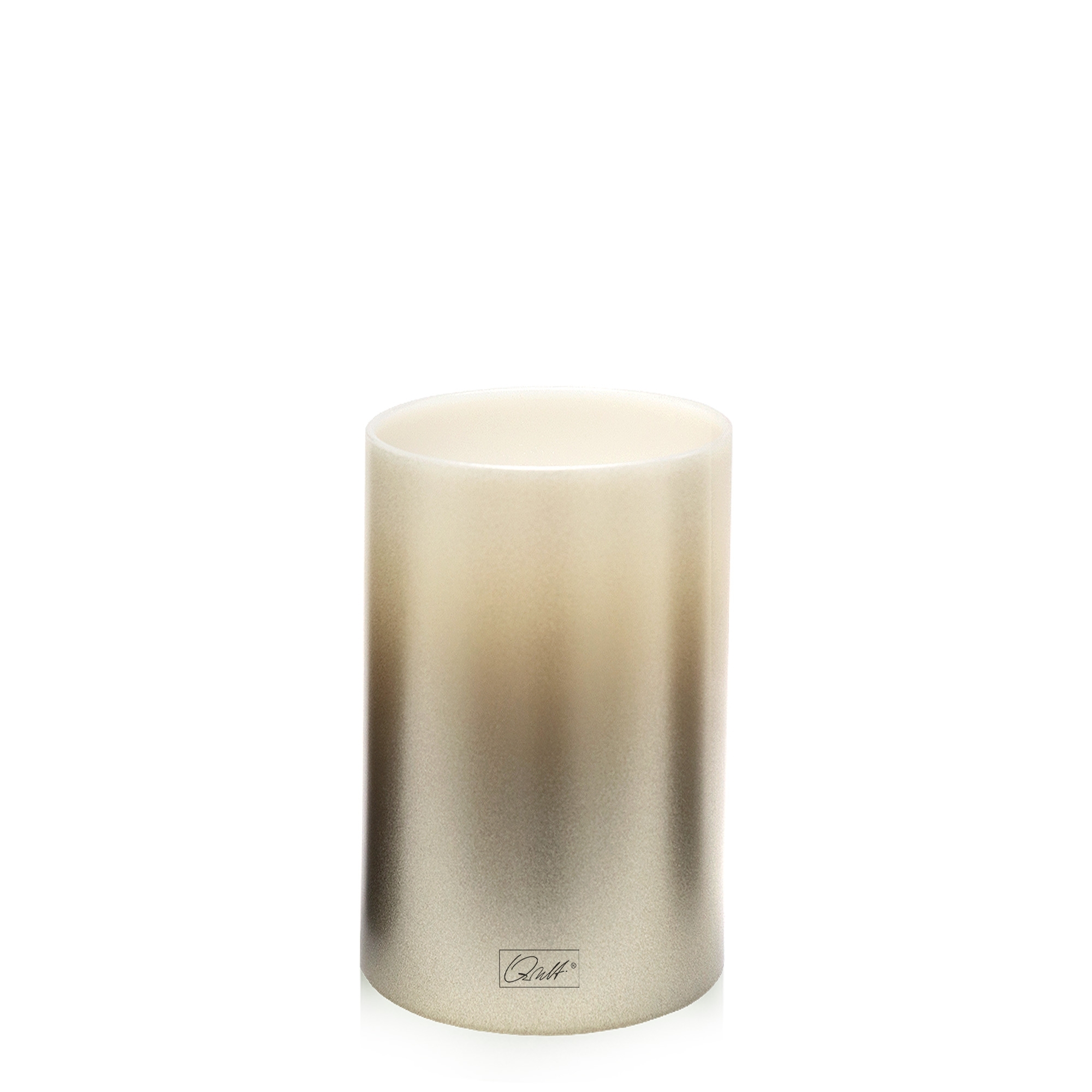 Qult Farluce Inside Metallic - Teelichthalter in Kerzenform Ø 8 cm - Creme Gold