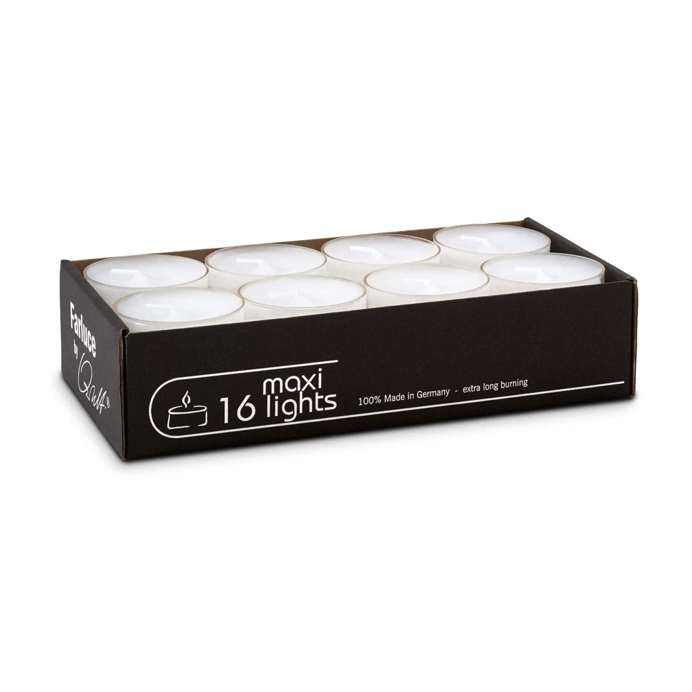 Qult Farluce Trend - Teelichthalter in Kerzenform - Steingrau - Ø 10 cm H 15 cm - 4er Set