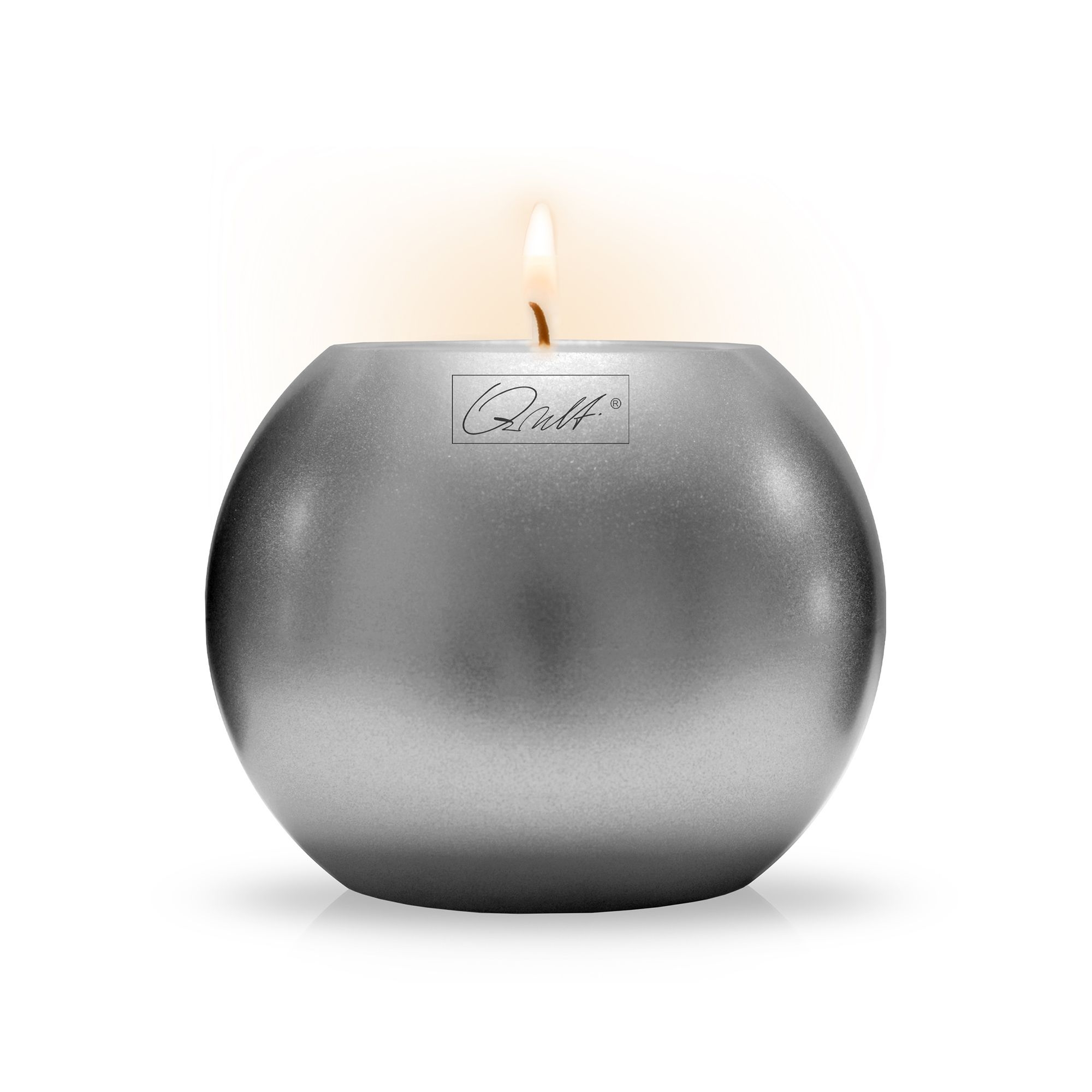 Qult Farluce Moon Metallic - Teelichthalter in Kerzenform Ø 8 cm - Silver Qult Farluce Moon Metallic - Teelichthalter in Kerzenform Ø 8 cm - Silver