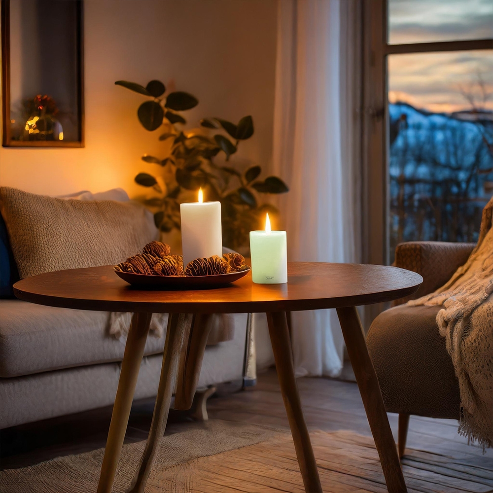 Qult Farluce Trend - Teelichthalter in Kerzenform - Cappuccino