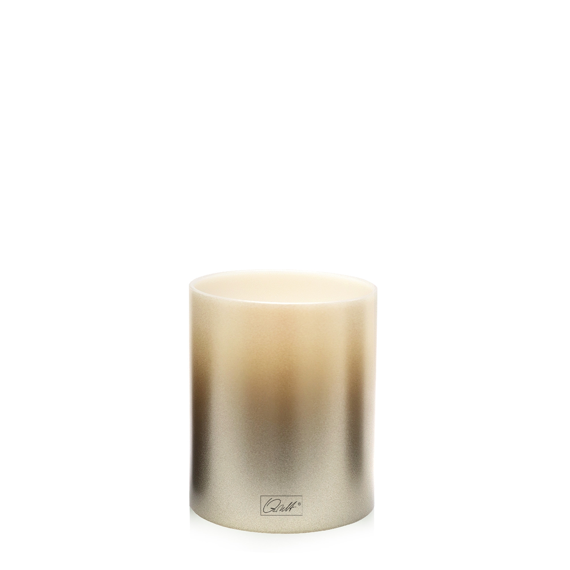 Qult Farluce Inside - Teelichthalter in Kerzenform Ø 8 cm -Creme Gold