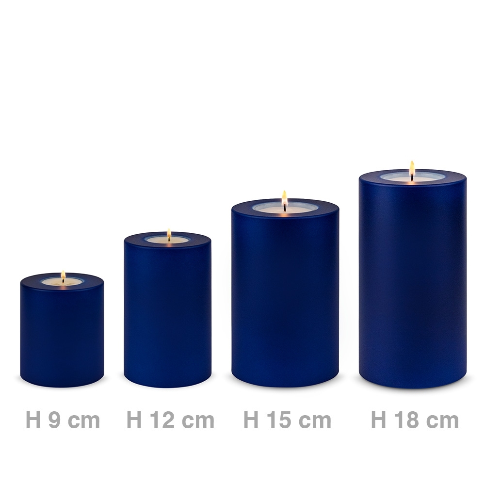 Qult Farluce Trend - Teelichthalter in Kerzenform - Night blue