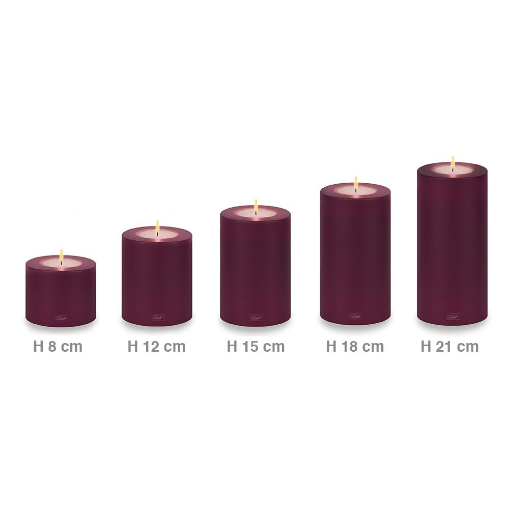 Qult Farluce Trend - Teelichthalter in Kerzenform - Black Berry