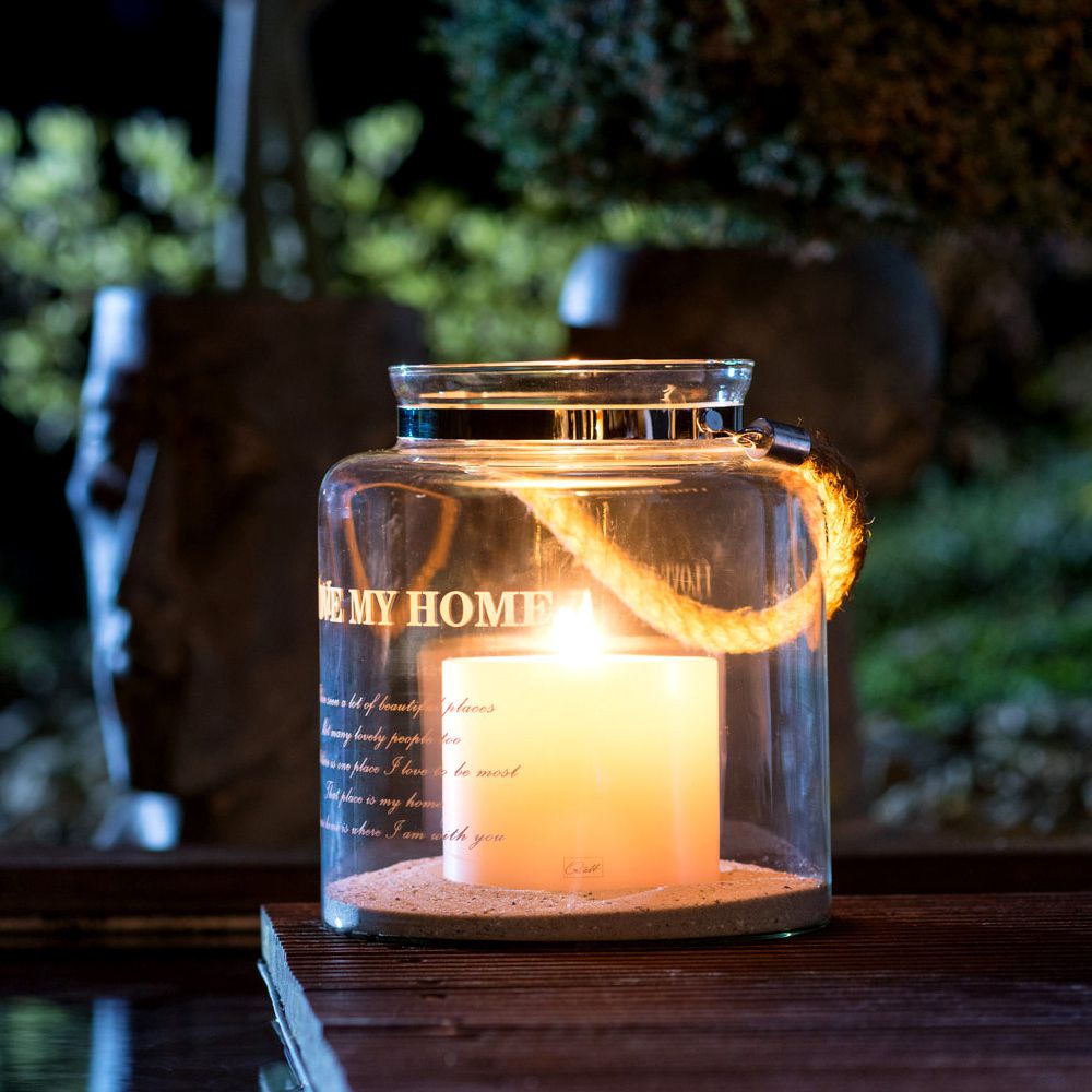 Qult Farluce Trend - Teelichthalter in Kerzenform - Lieblingsmensch Ø 6 cm x H 8 cm