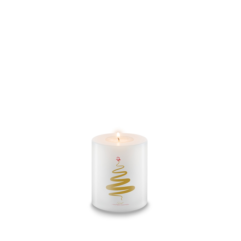 Qult Farluce Trend - Teelichthalter in Kerzenform - Christmas Collection - Christmas Tree Gold