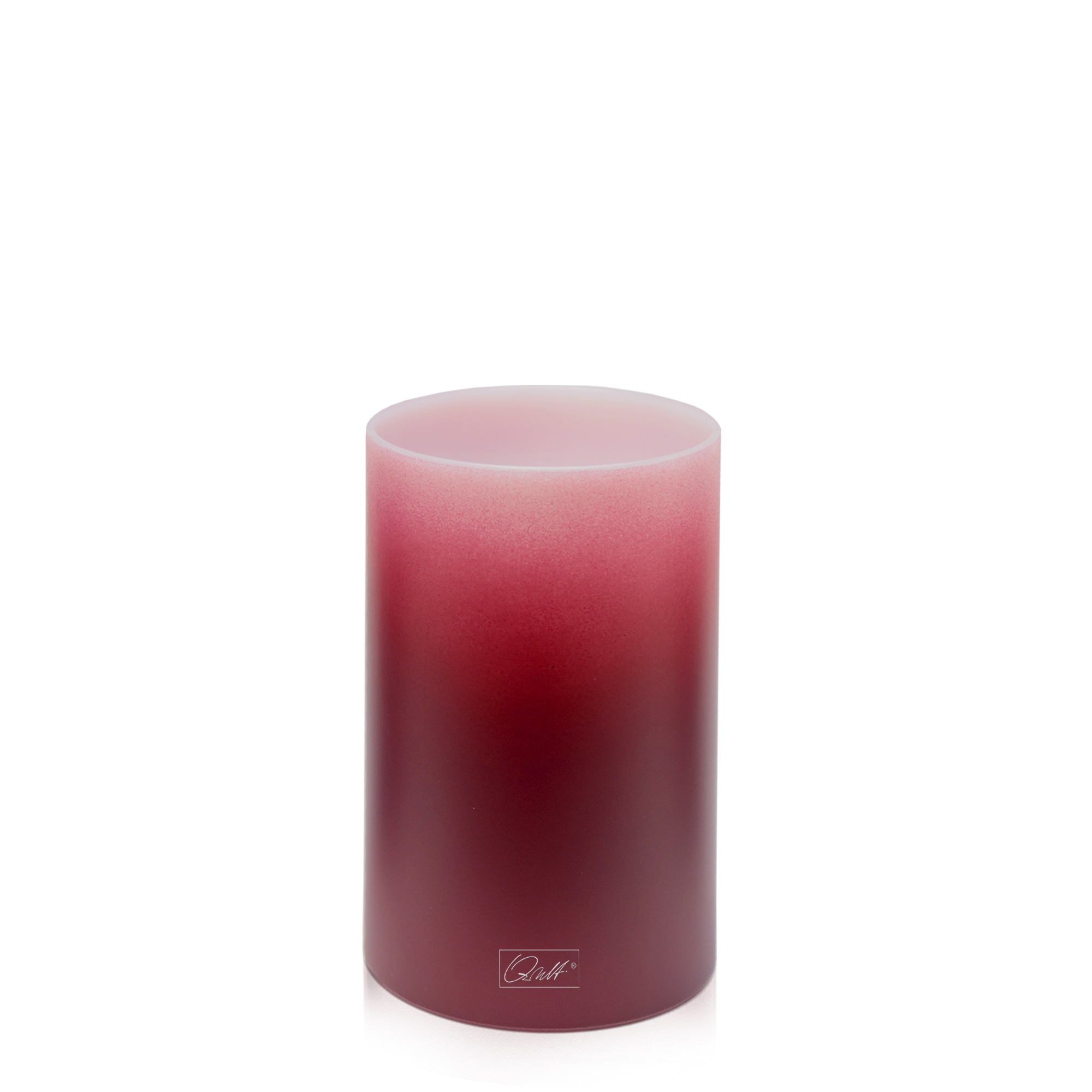 Qult Farluce Inside - Teelichthalter in Kerzenform Ø 8 x H 12 cm - Merlot Red