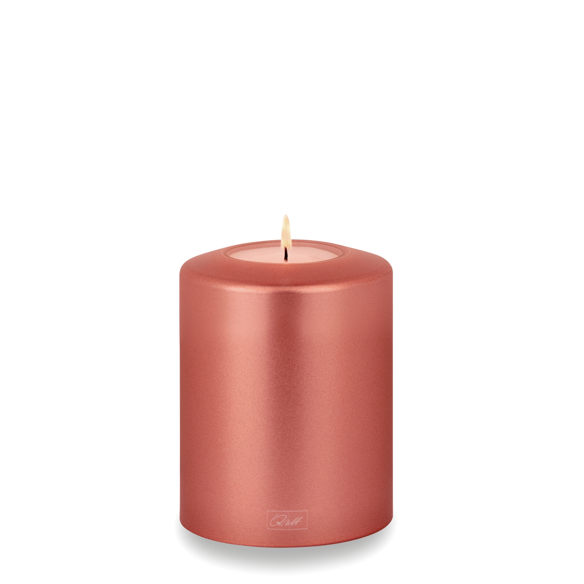 Qult Farluce Classic Metallic - Teelichthalter in Kerzenform - Rosé Gold