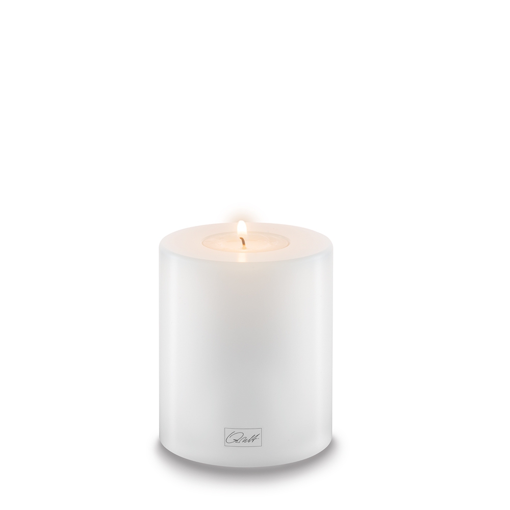 Qult Farluce Trend - Teelichthalter in Kerzenform weiß Ø 8 cm