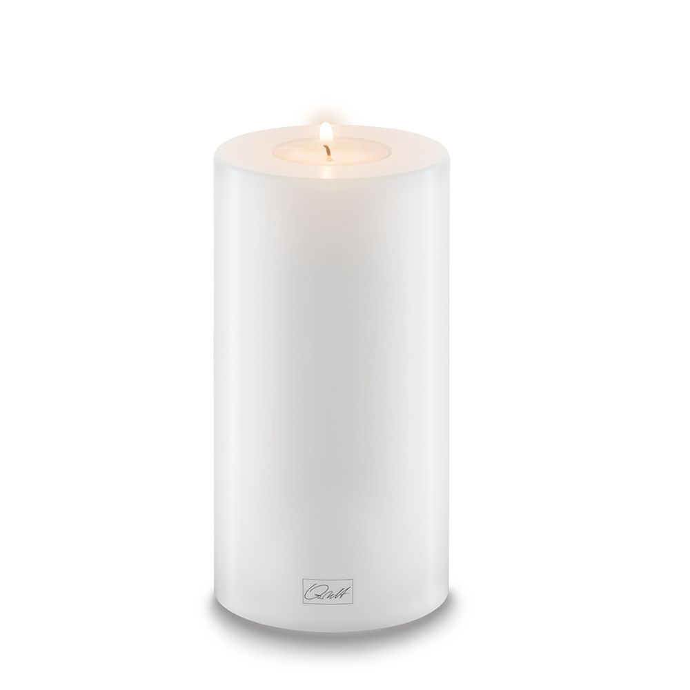 Qult Farluce Trend - Teelichthalter in Kerzenform weiß Ø 8 cm