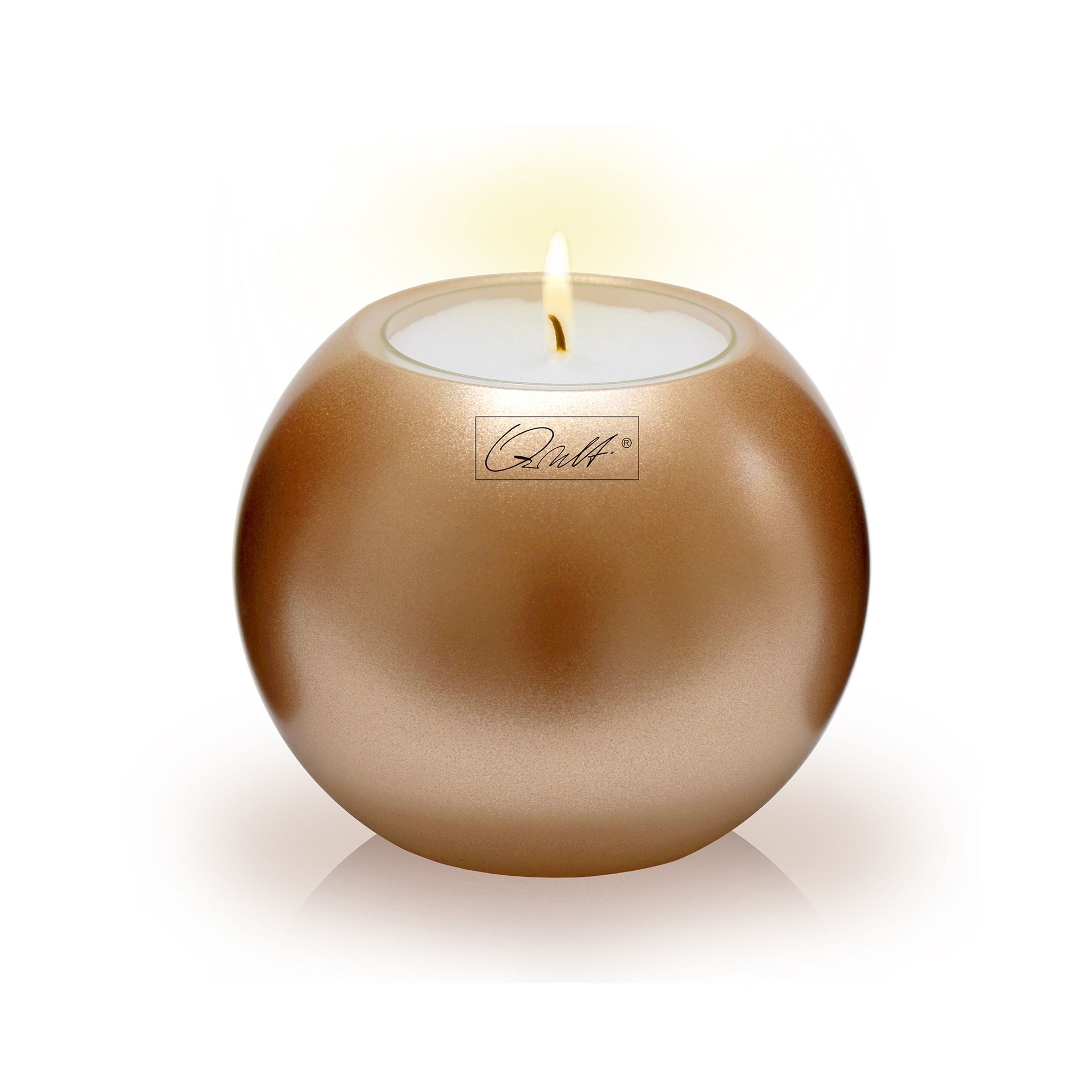 Qult Farluce Moon Metallic - Teelichthalter in Kerzenform Ø 8 cm - Kupfer Qult Farluce Moon Metallic - Teelichthalter in Kerzenform Ø 8 cm - Kupfer