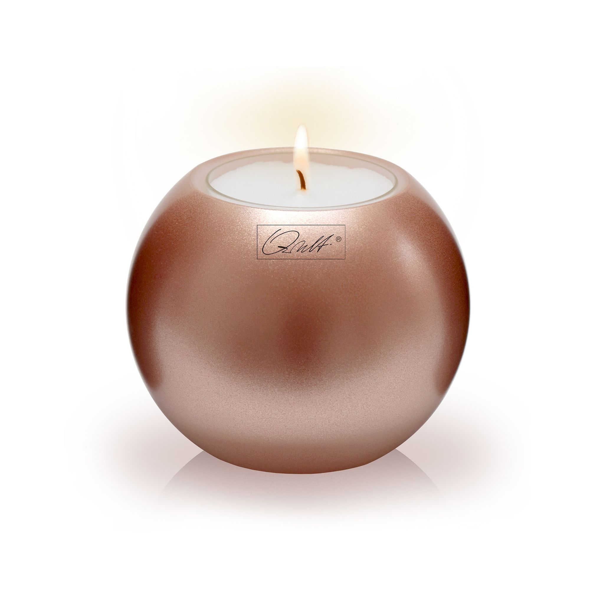 Qult Farluce Moon Metallic - Teelichthalter in Kerzenform Ø 8 cm - Rose Gold Qult Farluce Moon Metallic - Teelichthalter in Kerzenform Ø 8 cm - Rose Gold