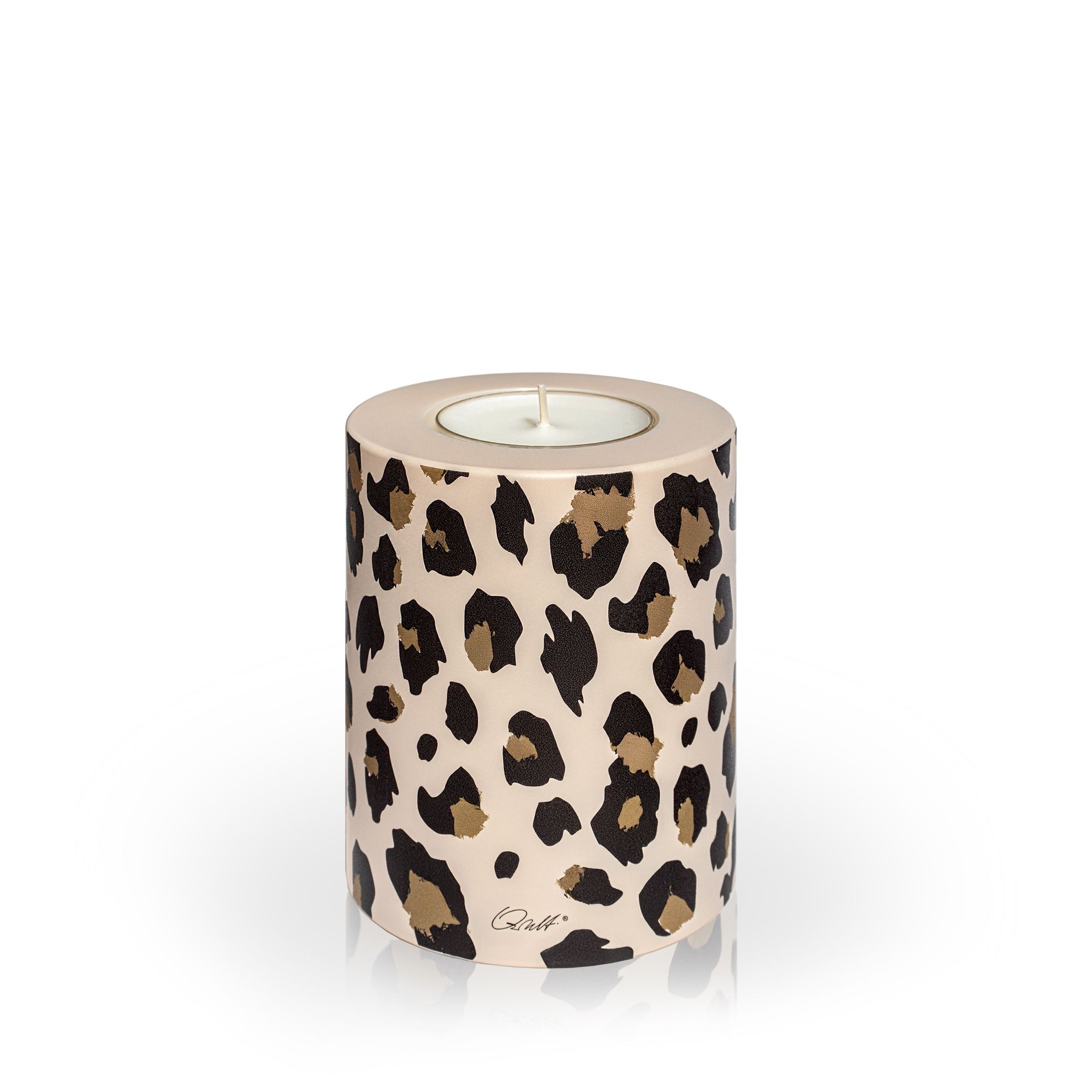 Qult Farluce Trend - Teelichthalter in Kerzenform LEO Ø 8 cm x H 9 cm
