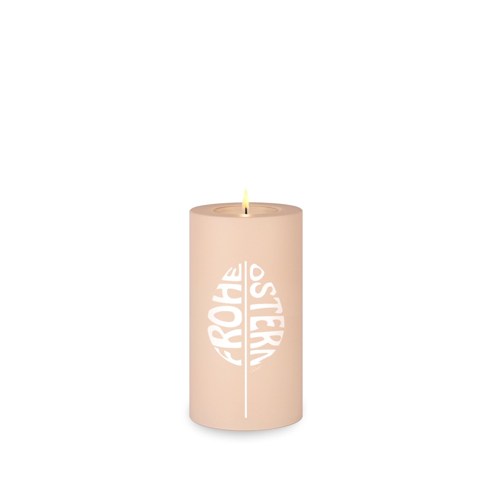 Qult Farluce Trend - Teelichthalter in Kerzenform - Rosé "Frohe Ostern" Qult Farluce Trend - Teelichthalter in Kerzenform - Rosé "Frohe Ostern"
