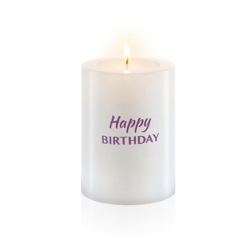 Qult Farluce Trend - Teelichthalter in Kerzenform - Happy Birthday Ø 6 cm x H 8 cm Qult Farluce Trend - Teelichthalter in Kerzenform - Happy Birthday Ø 6 cm x H 8 cm