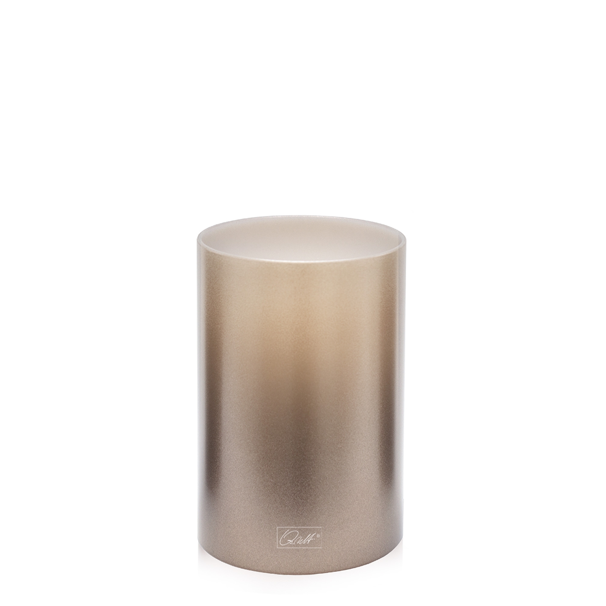 Qult Farluce Inside Metallic - Teelichthalter in Kerzenform Ø 8 cm - Bronze